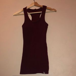 TNA Ribbed Tank Top - Maroon